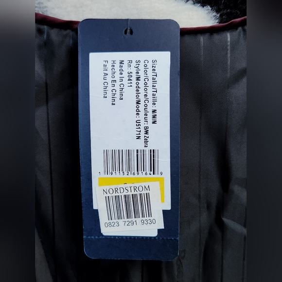 Rachel Roy Brushed Zebra Print Trench Wool Blend Coat M - Picture 12 of 14